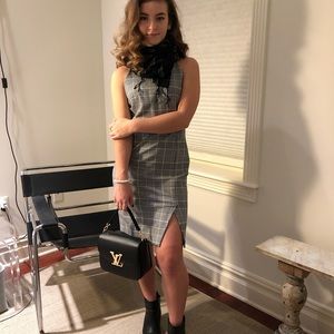 Black and White Plaid Dress